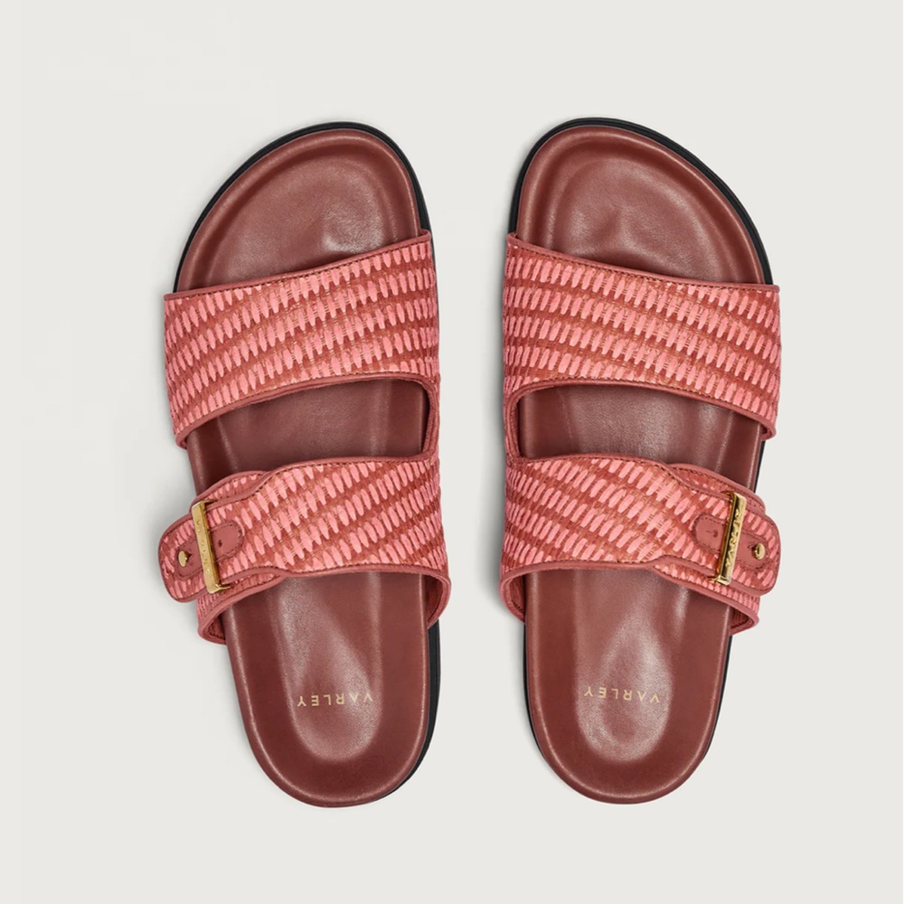 Varley Woven Slide Sandals -Latina textile canyon rose